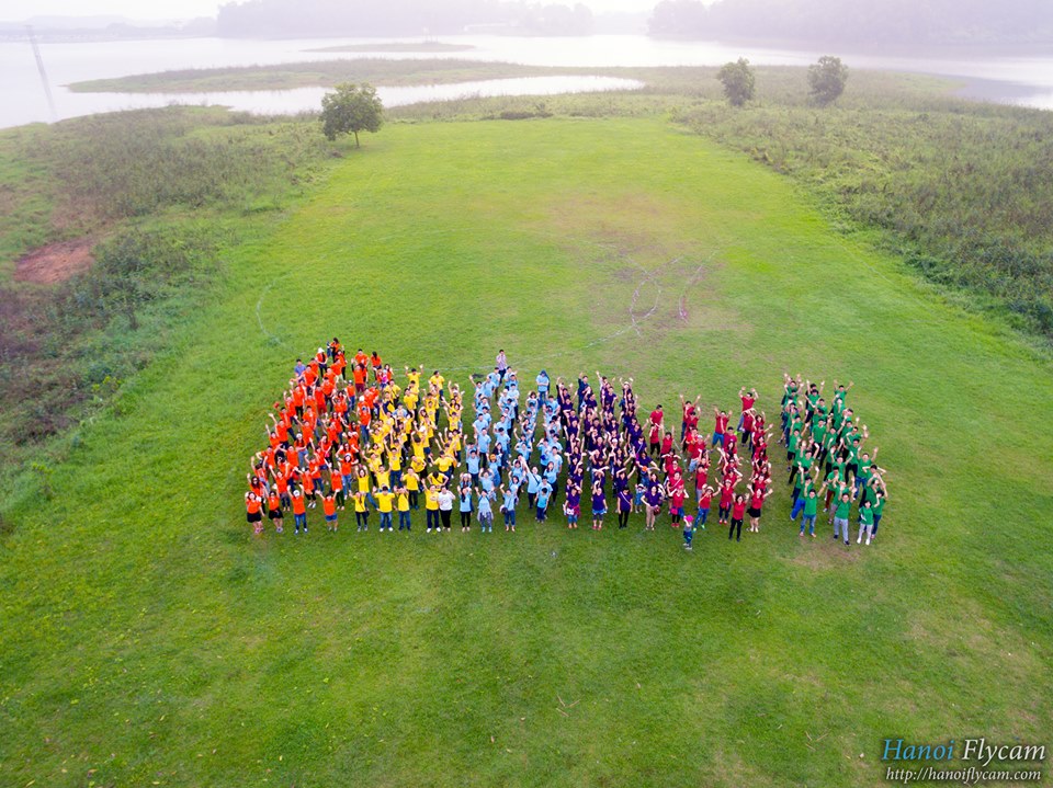 Quay flycam teambuilding: xếp logo, đội hình, video tổng kết